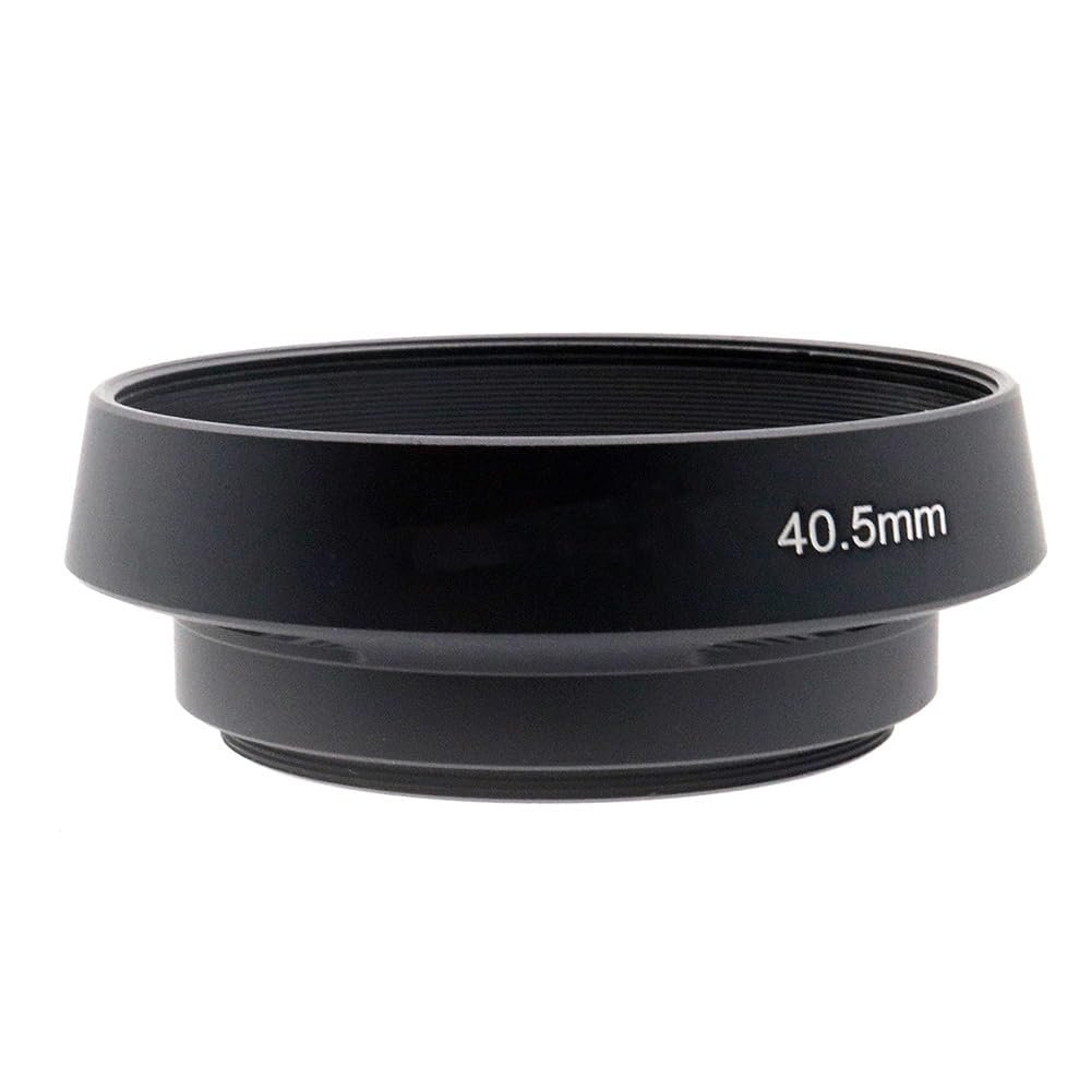 35 37 39 40.5 43 46 49 52 55 58 62 67 72 77 82mm Vented Lens Hood Metal Hollow Lens Hood Screw in Curved Vented Lens Hood Shade (40.5mm,Black)