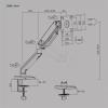 Adjustable Monitor Arm Single Monitor Mount, Height Adjustable Monitor Arm with C-Clamp & Grommet Base, VESA 75x75 or 100x100mm, for 1732 Screens up to 19.8 lbs Monitor Arm Mount(White) view 2