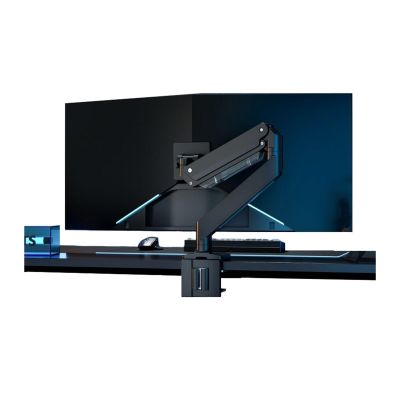 Adjustable Monitor Arm Single Monitor Desk Mount Holds 4.4-39.6 lbs and 17-49'' Heavy Duty Screens, Gas Spring Single Monitor Mount Arm with Clamp/Grommet Base, VESA 75/100mm Monitor Arm Mount