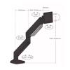 Adjustable Monitor Arm Single Monitor Desk Mount Holds 4.4-39.6 lbs and 17-49'' Heavy Duty Screens, Gas Spring Single Monitor Mount Arm with Clamp/Grommet Base, VESA 75/100mm Monitor Arm Mount view 2