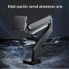 Adjustable Monitor Arm Single Monitor Desk Mount Holds 4.4-39.6 lbs and 17-49'' Heavy Duty Screens, Gas Spring Single Monitor Mount Arm with Clamp/Grommet Base, VESA 75/100mm Monitor Arm Mount view 3