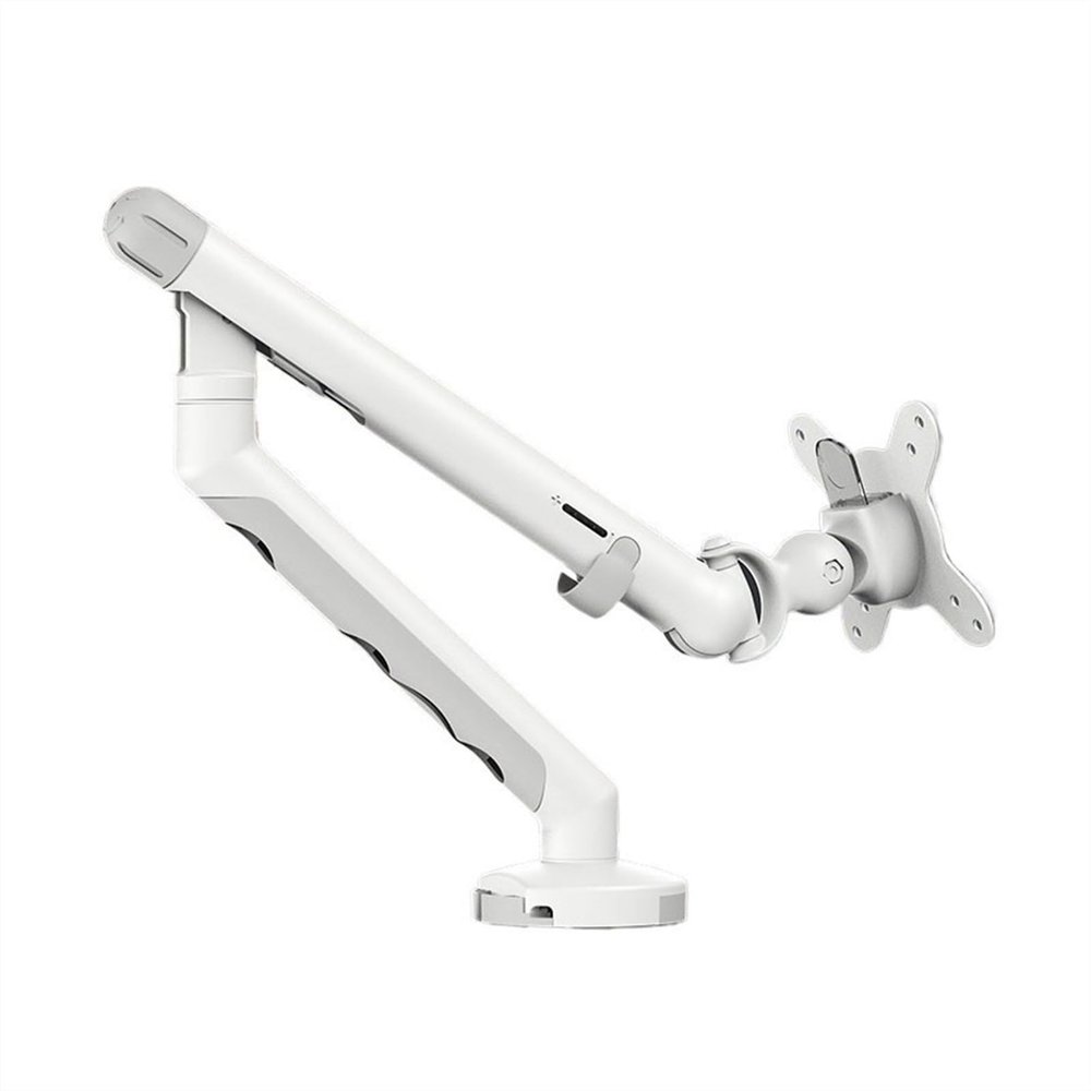 Adjustable Monitor Arm Single Monitor Mount, 13-35 Inch Single Monitor Desk Mount, Aluminum Mechanical Spring Full Motion Monitor Arm Fits up to 22.0lbs, Max VESA 100100mm Monitor Arm Mount(White)