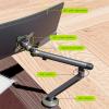 Adjustable Monitor Arm Single Monitor Mount, 13-35 Inch Single Monitor Desk Mount, Aluminum Mechanical Spring Full Motion Monitor Arm Fits up to 22.0lbs, Max VESA 100100mm Monitor Arm Mount(White) view 4