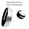 35 37 39 40.5 43 46 49 52 55 58 62 67 72 77 82mm Vented Lens Hood Metal Hollow Lens Hood Screw in Curved Vented Lens Hood Shade (40.5mm,Silver) view 4