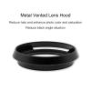 35 37 39 40.5 43 46 49 52 55 58 62 67 72 77 82mm Vented Lens Hood Metal Hollow Lens Hood Screw in Curved Vented Lens Hood Shade (49mm,Black) view 3