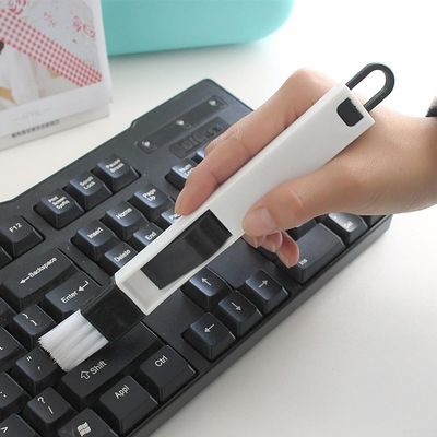Cleaning Soft Brush Keyboard Cleaner, Multi-Function Computer Cleaning Tools Kit Groove Keyboard Cleaner Nook Cranny For Laptop Camera Lens(Black)