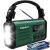 20000mAh Emergency Weather Radio, NOAA AM FM Solar Hand Crank Radio, Cell Phone Charger, SOS Alarm, Flashlight & LED Reading Lamp for Hurricane Outdoor Survival (Green) view 1