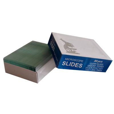JOEBO Microscope Kit 25.4x76.2mm 1" x 3" 50 pcs Double Concave Microscope Blank Glass Slides Microscope Lens Adapters