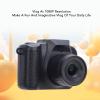 Action Camera, 1080P Small Body Camera with 1.3inch LCD Screen and Keychain, Portable Vlogging Camera Video Camera Camcorder for Outdoors Sports, Cycling, Video Filming view 4