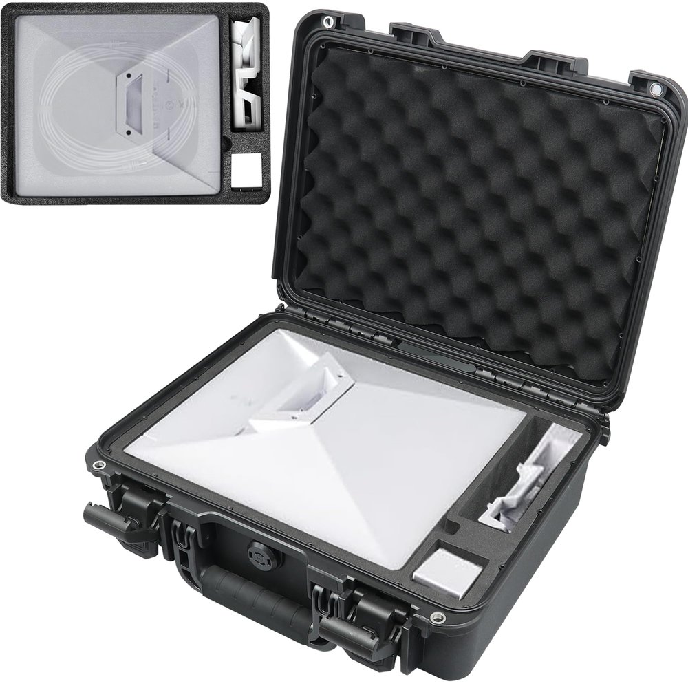 AIMAOGOU Starlink Mini Hard Case, Waterproof Starlink Case with High-density Molded Foam, Portable CarryCase for Storage Accessories, Ideal for Outdoor Use