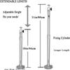 2-Be-Best Projector Mount Silver Extendable Height Projector Ceiling Mount Long Mounts 18-31in/46-80cm 360 Angle Adjustable Mounts for Mini Projectors view 2