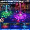 KingSom 3 in 1 Bluetooth Pool Speaker with Pool Fountain Light, Floating Pool Speaker for Pool, IP68 Waterproof Hot Tub Speakers, Loud Sound, BT5.4,24H Playtime Pool Water Fountain, White view 3