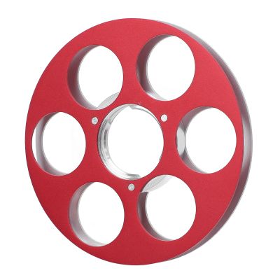 Empty Tape Reel, 6 Holes Empty Reel, Aluminum Alloy Empty Tape Reel Sound Recording Tape Empty Reel for NAGRA Miniature for Reel to Reel Tape Recorder (Red)