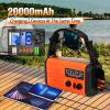 Emergency Weather Radio 20000mAh, Solar Hand Crank Radio NOAA/AM/FM Orange view 2