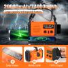 Emergency Weather Radio 20000mAh, Solar Hand Crank Radio NOAA/AM/FM Orange view 3