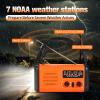 Emergency Weather Radio 20000mAh, Solar Hand Crank Radio NOAA/AM/FM Orange view 4