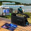 Emergency Weather Radio 20000mAh, Solar Hand Crank Radio NOAA/AM/FM Black view 2