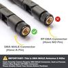 TECHTOO 9dBi WiFi Antenna with SMA Male Connector Compatible with Foscam Anran Haloview IP Camera-CCTV Security System-Wireless Router- Mighty Mule Gate Opener- Haloview System (SMA-Plug 10Pack) view 2