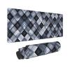 Gray and White Checkered Fabric Keyboard Mouse Pad (12x31.5 inches), Suitable for Computer, Console, Office, Game, Study Extra Large Keyboard Mouse Desk pad, view 2