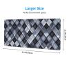 Gray and White Checkered Fabric Keyboard Mouse Pad (12x31.5 inches), Suitable for Computer, Console, Office, Game, Study Extra Large Keyboard Mouse Desk pad, view 3