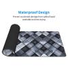 Gray and White Checkered Fabric Keyboard Mouse Pad (12x31.5 inches), Suitable for Computer, Console, Office, Game, Study Extra Large Keyboard Mouse Desk pad, view 4