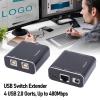 ASHATA USB Extender Over Cat5e/6/7 164ft/50m, 4 USB 2.0 Ports, Switch Extender Long Range Extender Plug and Play Supports All Operating System, Keyboard and Mouse view 2