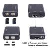 ASHATA USB Extender Over Cat5e/6/7 164ft/50m, 4 USB 2.0 Ports, Switch Extender Long Range Extender Plug and Play Supports All Operating System, Keyboard and Mouse view 3
