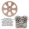 1/4 5 Inch Empty Tape Reel, 6 Holes Open Reel Sound Tape Empty Reel, Aluminum Alloy Universal for Reel to Reel for ReVox Opening Machine Parts (Gold) view 2