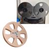 1/4 5 Inch Empty Tape Reel, 6 Holes Open Reel Sound Tape Empty Reel, Aluminum Alloy Universal for Reel to Reel for ReVox Opening Machine Parts (Gold) view 4
