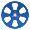 1/4 5 Inch Empty Tape Reel, 6 Holes Open Reel Sound Tape Empty Reel, Aluminum Alloy Universal for Reel to Reel for ReVox Opening Machine Parts (Blue) view 1