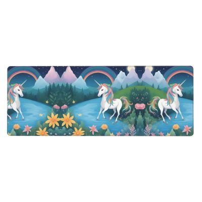 Running Unicorns Keyboard Mouse Pad (12x31.5 inches), Suitable for Computer, Console, Office, Game, Study Extra Large Keyboard Mouse Desk pad,