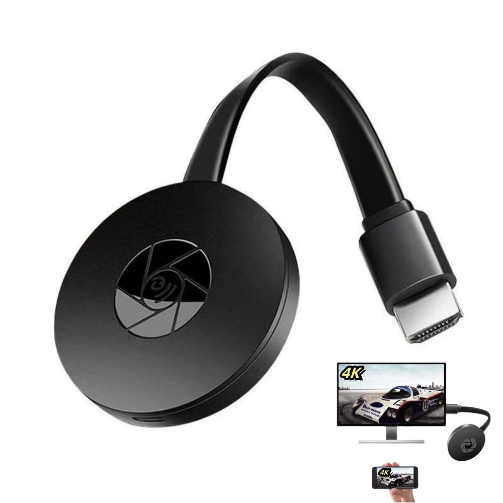 Sihyqiuling TV Box, Wireless HDMI Display Dongle Adapter, 4K Wireless Casting Device, Compatible with TV, Black