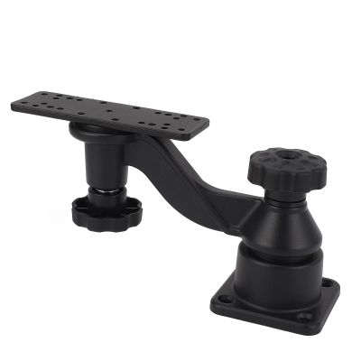 6in Swing Arm Mount Marine Grade Aluminum Horizontal Base Bent Swing Arm Mount for Fish Finders Chartplotters