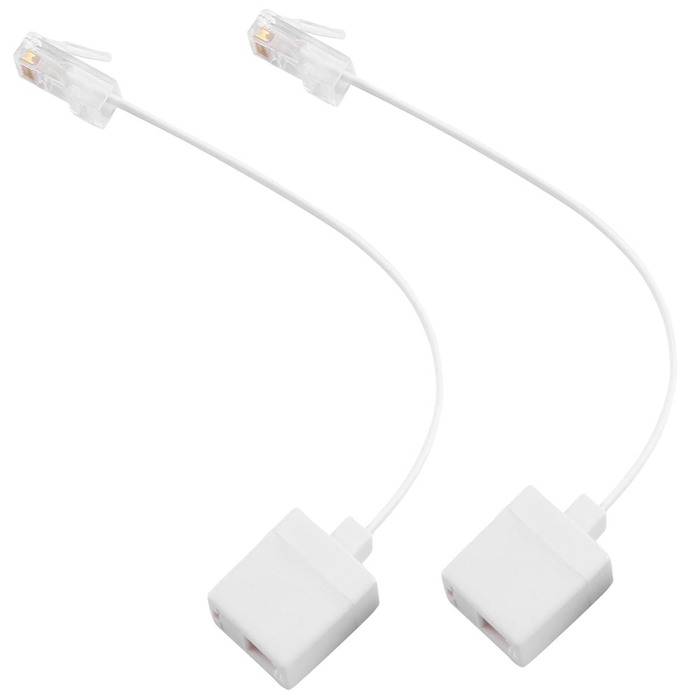 AROVHAR 2 Socket 8P4C / RJ45 Male RJ11 6P4C to Female M/F Adapter Telephone Ethernet