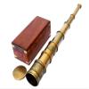 20 Inch Antique Style Brass Spyglass Scope Telescope with Wooden Box Victorian Gift view 1