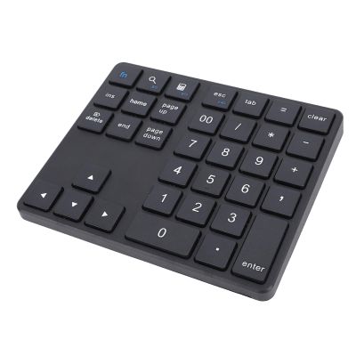Wisoqu Bluetooth Number Pad, Type C Rechargeable Cordless Numeric Keypad, 35 Keys External Numpad Keyboard Data Entry for PC Desktop, Laptop Notebook (Black)