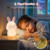 FAMIDUO Bunny Night Light for Kids, Rechargeable Silicone Touch Rabbit Lamp view 4