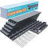 Grey Cable Concealer Wall Kit - 315in Cable Raceway for Extension Cord, Cord Cover Kit for Wall Mounted TV, Gray Wire Management, Decorative Electrical Cable Concealer, Cable Channel, Wire Molding view 1
