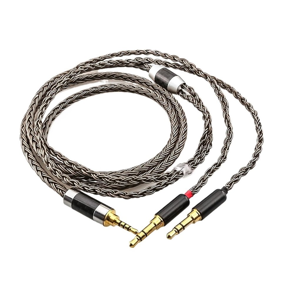 16Cores Braided Silver Plated Replacement Upgrade Cable Compatible with The HE4XX, HE-400i Headphones (2 X 3.5mm Version)(2.5mm Balanced,2m)