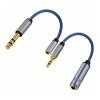 3.5mm AUX to 6.35mm Male to Female Adapter TRS 1/8 to 1/4 Jack Stereo Cable Compatible with The Amplifier Guitar Piano Headphone(3.5 M to 6.35 F) view 2