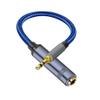 3.5mm AUX to 6.35mm Male to Female Adapter TRS 1/8 to 1/4 Jack Stereo Cable Compatible with The Amplifier Guitar Piano Headphone(3.5 M to 6.35 F) view 3