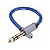 3.5mm AUX to 6.35mm Male to Female Adapter TRS 1/8 to 1/4 Jack Stereo Cable Compatible with The Amplifier Guitar Piano Headphone(3.5 M to 6.35 F) view 4