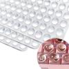 100 Pcs Glass Silicone Nail Art Typing Stickers, Clear Glass Long Nail Keyboard Cover, Reusable Adhesive Protective Nail Stickers for Laptop, PC, Desktop view 1
