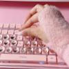 100 Pcs Glass Silicone Nail Art Typing Stickers, Clear Glass Long Nail Keyboard Cover, Reusable Adhesive Protective Nail Stickers for Laptop, PC, Desktop view 4