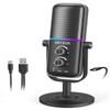 CMTECK USB Microphone for PC, PS4/PS5, Laptop  Computer Microphone with RGB Lighting, Mute Button, Mic Gain, Plug & Play, 3 Sound Modes for Streaming, Podcasting, Recording view 1