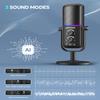 CMTECK USB Microphone for PC, PS4/PS5, Laptop  Computer Microphone with RGB Lighting, Mute Button, Mic Gain, Plug & Play, 3 Sound Modes for Streaming, Podcasting, Recording view 3