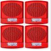 ELSPSTR-AL Pack of 4 High-Fidelity Speaker Strobes, Red; Alert Lettering; Clear Lens; LED; Wall Mounting; 1/8W Up to 2W (5W 70V), 25 or 70 VRMS Operation; Indoor; 15/30/75/110/135/185 cd view 1
