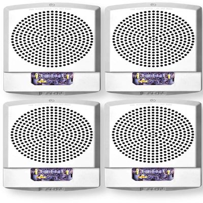 ELSPSTW-AL Pack of 4 High-Fidelity Speaker Strobes, White; Alert Lettering; Clear Lens; LED; Wall Mounting; 1/8W Up to 2W (5W 70V), 25 or 70 VRMS Operation; Indoor; 15/30/75/110/135/185 cd