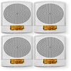 ELSPSTW-NA Pack of 4 High-Fidelity Speaker Strobes, White; No Lettering; Amber Lens; LED; Wall Mounting; 1/8W Up to 2W (5W 70V), 25 or 70 VRMS Operation; Indoor; 15/30/75/110/135/185 cd view 1