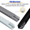 Cuttable Open Slot Wire Channel, Floor/Wall/Under Desk Cord Raceway Self Adhesive Wires Cover, Large Cable Trunking for Protect Ethernet Cables(6 Set White,H 50mm(2 in) W 35mm(1 3/8 in)) view 3